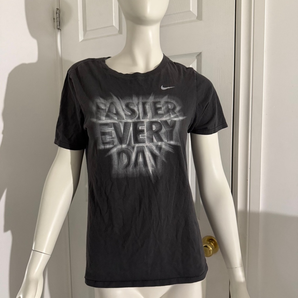 Nike Black Tee with Gold Logo
